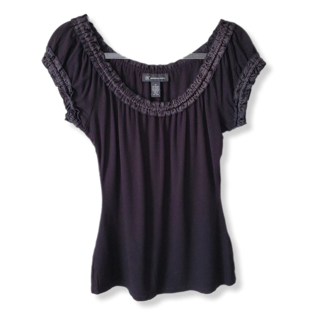 Vtg 90s Women Black Drapey Top S Dark Romance Soft Goth Coquette Whimsy Witchy
